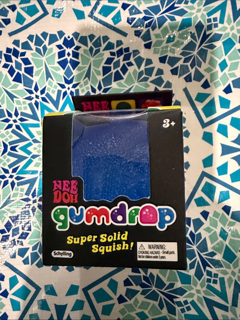 AUTHENTIC Schylling NeeDoh gumdrop Super Solid Squish! Blue Toy
